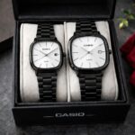 Casio Couple Watch - White - Black
