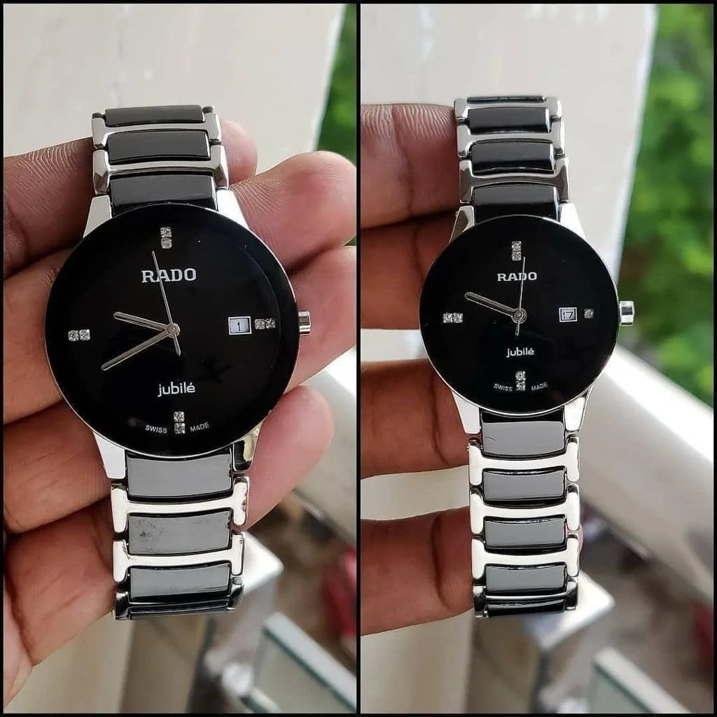 1000120343.webp Rado Jubile Black & Silver Couple - Image 1