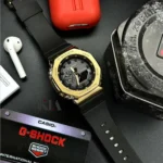 G-SHOCK GM-2100 GOLD BLACK DIAL METAL BODY