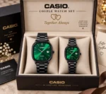 Casio Couple Watch Set - BLACK - Image 3