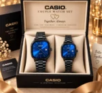 Casio Couple Watch Set - BLACK - Image 5