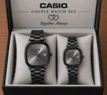Casio Couple Watch Set - BLACK - Image 4