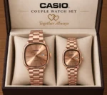 Casio Couple Watch Set - Rose Gold - Image 4