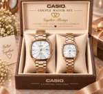 Casio Couple Watch Set - Rose Gold - Image 3