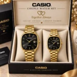Casio Couple Watch Set - Gold