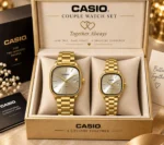 Casio Couple Watch Set - Gold - Image 3