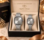 Casio Couple Watch Set - Silver - Image 5